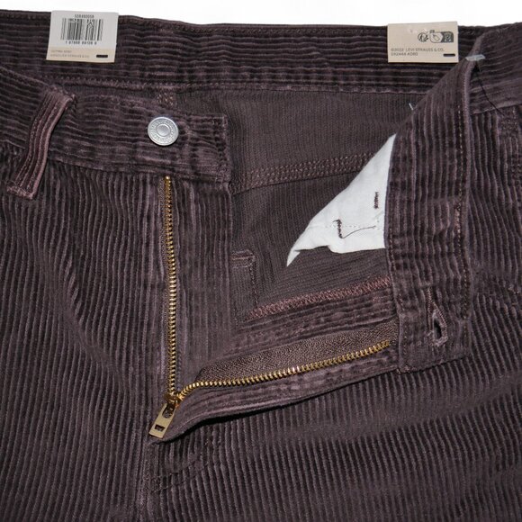 Levis 568 Loose Fit Corduroy Carpenter Pants Mens 30x34 Brown Y2K Skater Utility - Picture 7 of 14